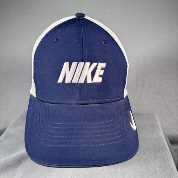 Nike Hat Cap Fitted Mens M/L Blue White Legacy91 Dri-FIT Mesh Trucker AO9293-451 - Picture 6 of 11